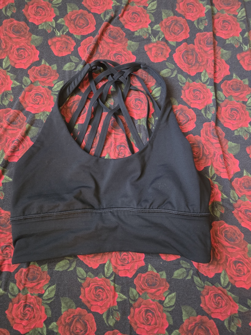 Lululemon Black Strappy Sport Bra